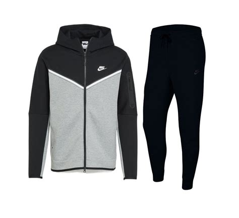 nike tech zwart grijs|nike tech pak.